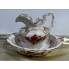 Image 1 : Vintage-Style Ceramic Pitcher and Bowl Set with Floral Decoration