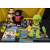 Image 1 : Childrens Lot Featuring Plushies, Twin Comforter, Books, and Novelty Lights