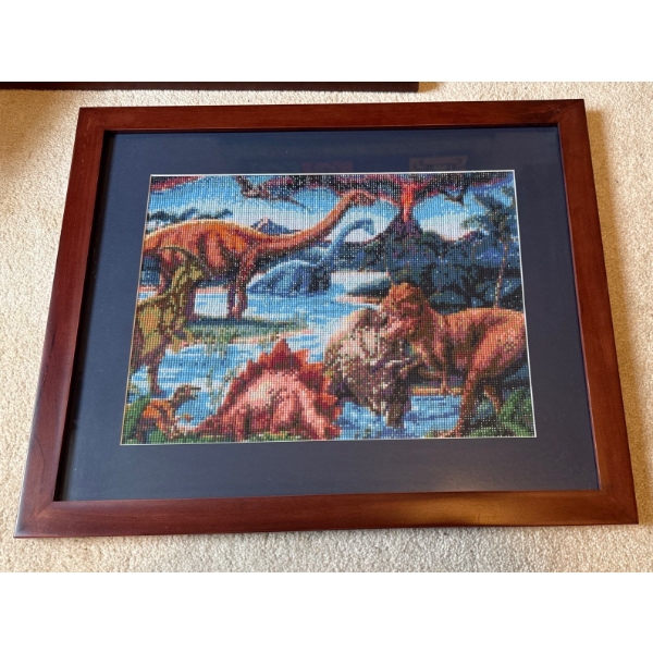 Handmade Diamond Painting - 22x18 Dinosaurs 