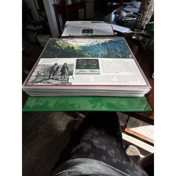 US National Parks Quarters Collection All In a Binder 34 pages in total Great collection 