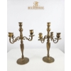 Image 4 : Brass Candelabras with 14-Inch Height Featuring Five Candle Holders Each