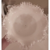 Image 6 : Indiana Carnival Glass Pedestal Dish in 'Kings Crown' w/ Fenton Silver Crest Milk Glass Compote 