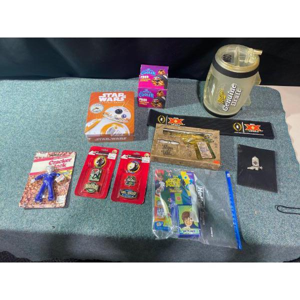 
Collectables: Star Wars, Miller Keg, Cracker Jack
