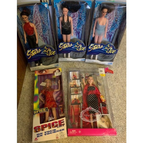 Stars on Ice, Set of 3 Dolls, w/ One Spice Girl on Tour Doll & Hillary Duff Movie Star Doll 