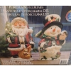 Image 3 : Outdoor 3 and 4 Foot Tall Lighted Decor, Santa and Snowman Porcelain Figurines, Wrapping Supplies