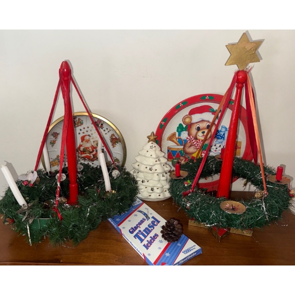Traditional German Hanging Advent Wreaths - Marks 4 Sundays Before Xmas & More
