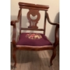 Image 1 : Wooden Chair w/ Lovely Floral Fabric Pattern - 24W, 23D, 37T