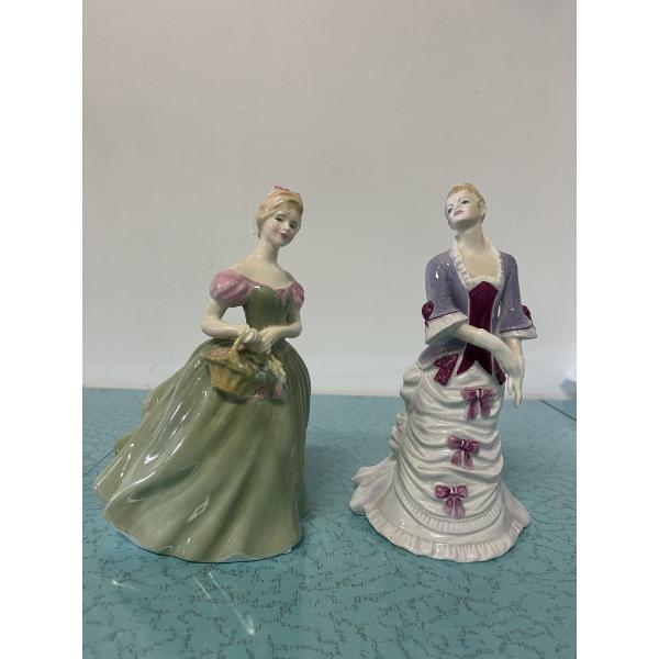 Royal Doulton "Clarissa" and Caolport "Allison" figurine from the "Ladies of Fashion" Series