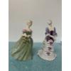 Image 1 : Royal Doulton "Clarissa" and Caolport "Allison" figurine from the "Ladies of Fashion" Series