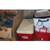 Image 1 : Camping Supplies: Sleeping Bag, Coolers: Igloo 21 W, 13 D, 14 T, Also: Hamilton Beach Roaster 