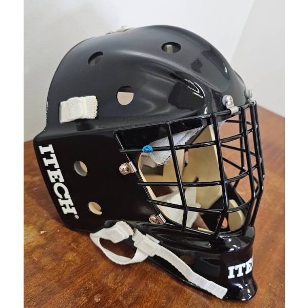 Itech Black Hockey Goalie Mask with Cage