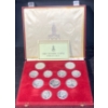 Image 1 : 1980 Moscow Olympics Commemorative Coin Set 90% Silver 223.785 Grams