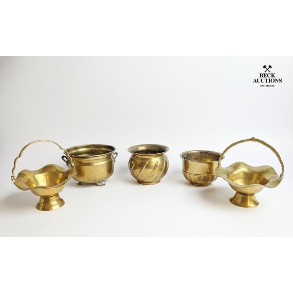 Vintage Brass Decorative Pots