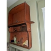 Image 2 : Wall-Mounted Wooden Display Shelf With Assorted Small Collectibles