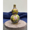Floral Snuff Bottle with Spoon 3H