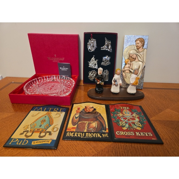Nun Resin Ornaments, Waterford Crystal Holiday Plate,  Religious Plaques, Nativity Ornaments & More 