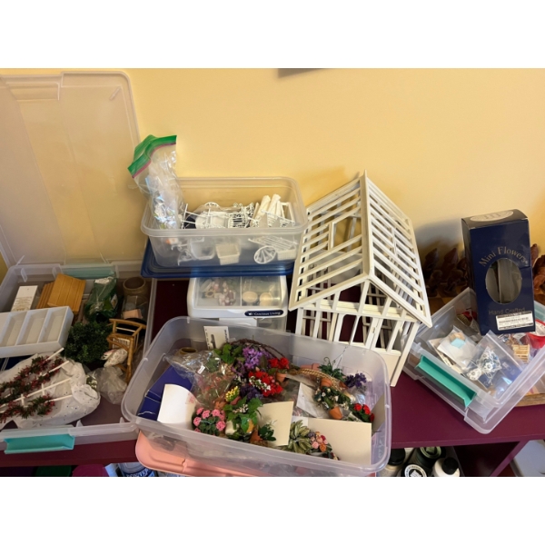 collection of several hundred pieces of miniature figurines and accessories