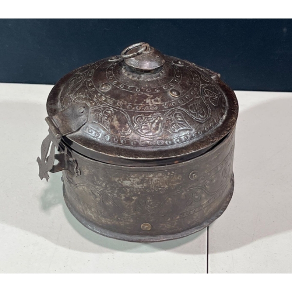 Antique Decorative Brass Bread Box