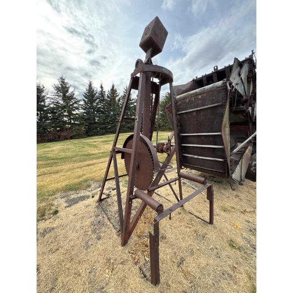 antique lumber mill saw