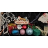 Image 1 : Christmas Decorations Including Ornaments, Saint Nicholas Plaque, and Candy Cane Light