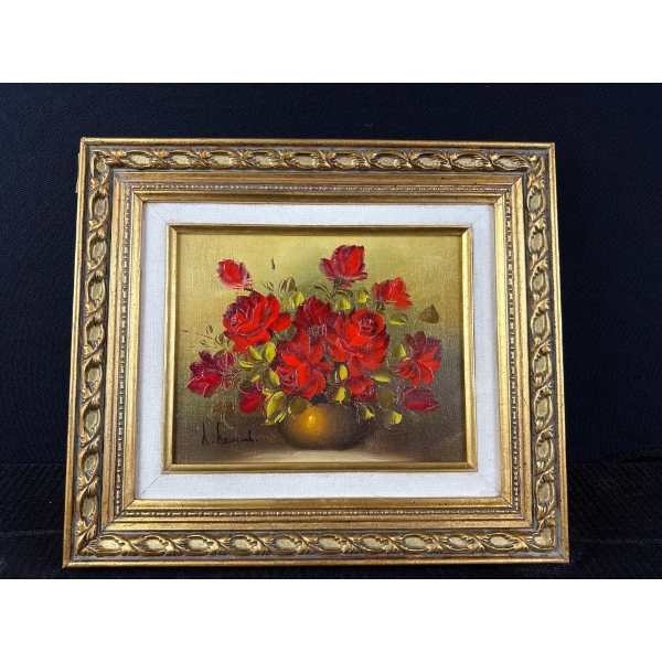 Gorgeous Oil on Board Painting By D. Desmond 15x14