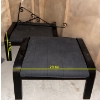 Image 1 : 2 Upholstered Foot Stools w/ Mountable Plant Hanger 