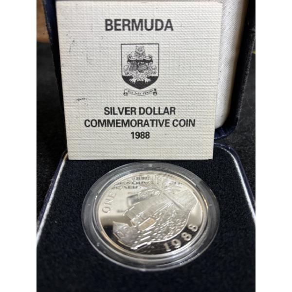 Silver 1988 Bermuda Dollar 28.28g