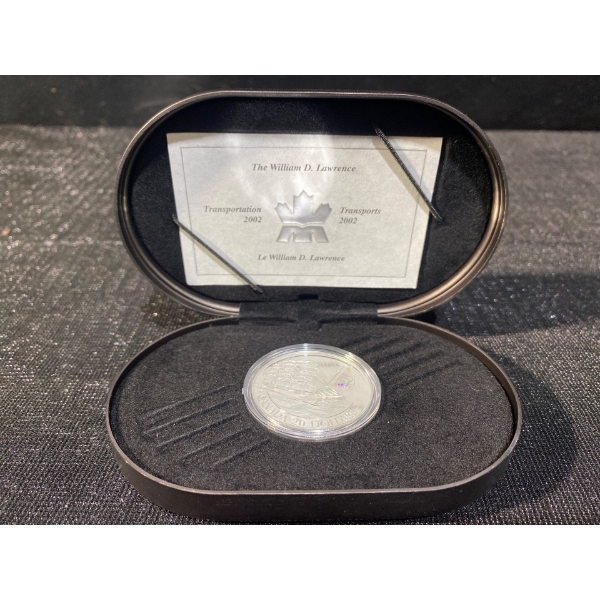 The William D. Lawrence Transportation 2002 Canadian 20 Dollar Coin