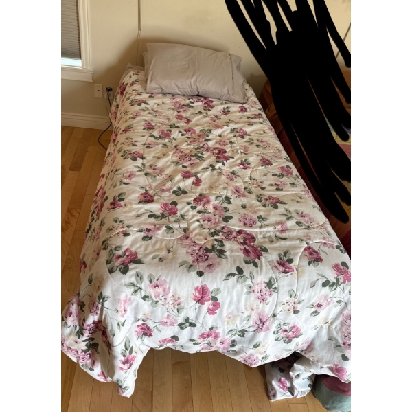 Single Mechanical Bed, Works and  Includes Frame, Remote, Mattress, Spring, Bedding 