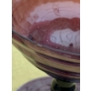 Image 4 : Vintage Hand Blown Martini Glass, Black Candle Holder, Black/Purple Ruffled Rim Vase; Light Chipping