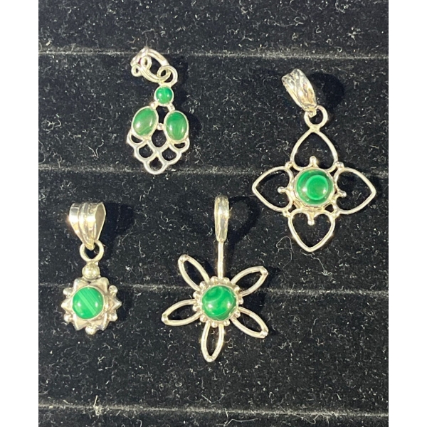 Collection of Green Stone Pendants 