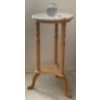 Image 1 : Marble Top Decorative End Table w/ Crystal Ball Paper Weights 28T
