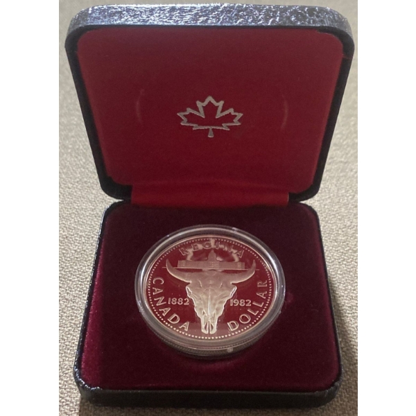 1982 Regina Proof Dollar 50% Silver 23.33 Grams