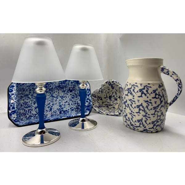 Partylite - Coronation Tealight Lamps (2) Plus Jacuqelines Handcrafted Earthen Ware Set & More 