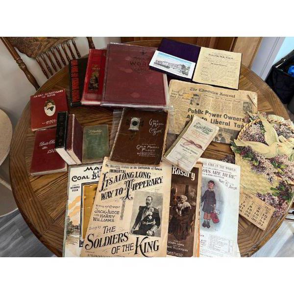 amazing collection of items from the early 1900s newspapers books day timers several great printed a