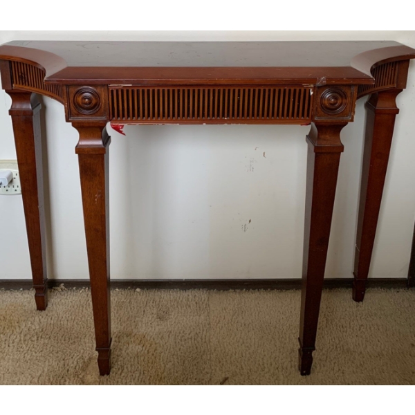 Walnut Console Table 43x31 Vintage 