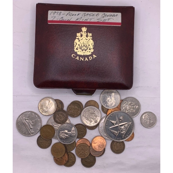 Canadian Coin Collection w/ Canadian 1978 7-Coin Set 
