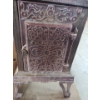 Image 7 : Antique Pied Selle Aubergine Colour Multi-Fuel Cast Iron French Stove. 21 w, 21 h, 12 d