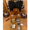 Image 1 : Hand Carved Jewelery Boxes 8x6 Cuff Link Collection Ashtrays Vegan Leather Gloves