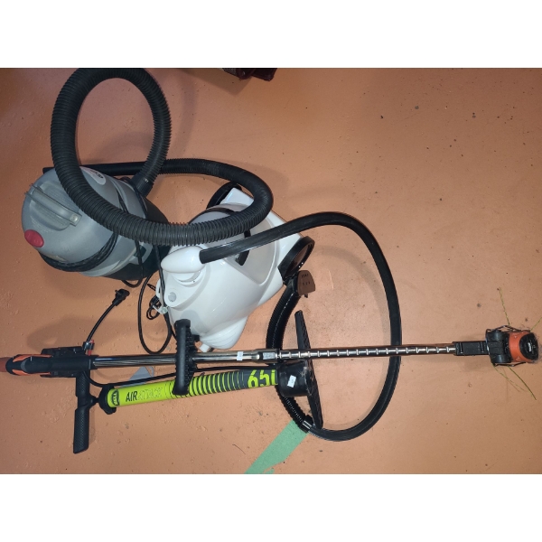 Assorted Household Items: Conair Clothes Steamer, Mini Shop Vac QAS 60 Model,  Weedwacker 1880W