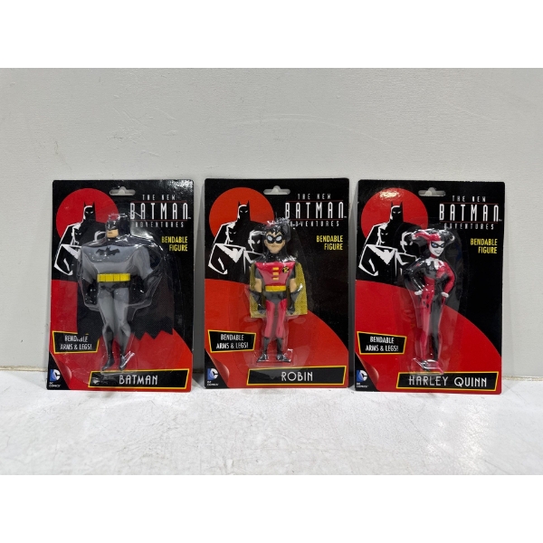 Collection of DC Batman, Robin, Harley Quinn Figures
