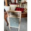 Image 2 : Vintage metal cake carrier, antique pearl, washboard, glass sundae dishes, marble rolling pin & more