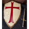 Image 1 : Knights Templar - Crusader Shield w/ Katana Sword in Sheath 42L