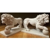 Image 2 : Matched Pair Lion Statues 16L 8W