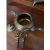 Image 5 : Antique Brass European Samovar  w/ Teapot and Keys - 20T
