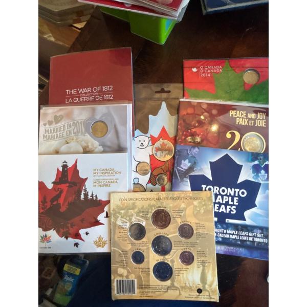Collection Of Royal Canadian Mint Coins Unopened From Different Years 