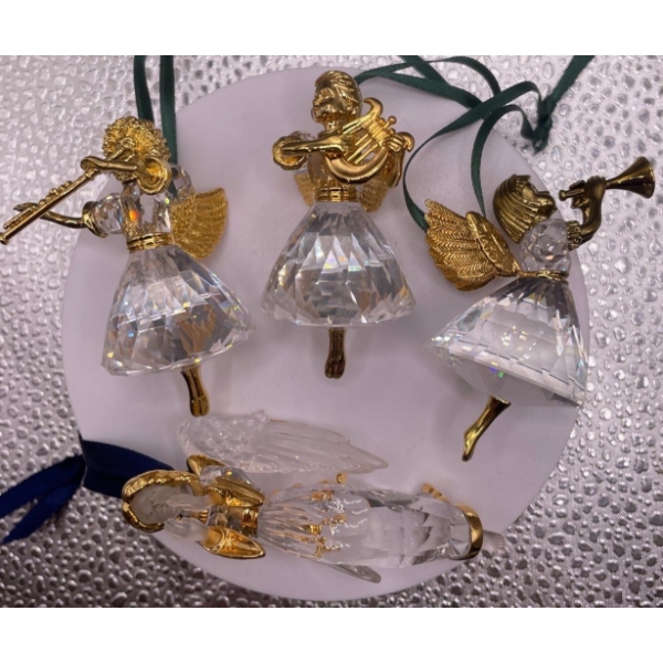 Swarovski Crystal 4 Angels Playing Instruments