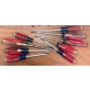 Image 2 : Red Hand Tool Collection - Many Pliers Pipe Wrench Channel Locks Assorted Screw Drivers 