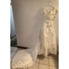 Image 1 : Beautiful Vintage Off The Shoulder Wedding Gown Approx Size 8