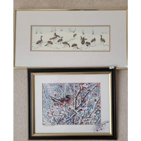 "Goose Prints", Artist: V. Pfeiffer 21.5 X 11.5 ,"I Have an Attitude", Artist: D. Konduc 16.5 X 13.5